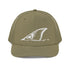 White Redfish Tail Embroidered Trucker Cap for Outdoor Style - Adjustable Comfort and Classic Fit